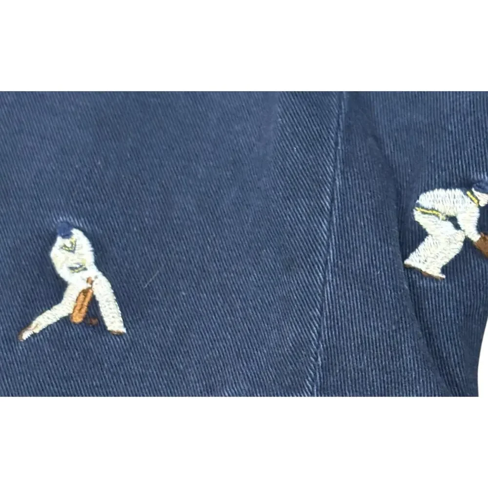 Vintage Polo Ralph Lauren Cricket Player Embroidered Chino Shorts 9